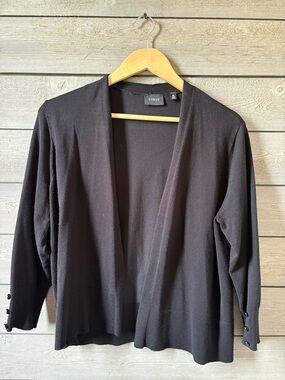 Cyrus Black Knit Open Cardigan